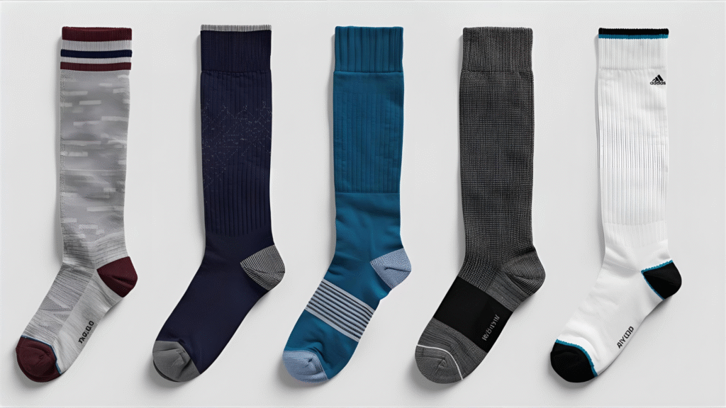 various-types-of-compression-socks-including-athletic-casual-and-medical-designs